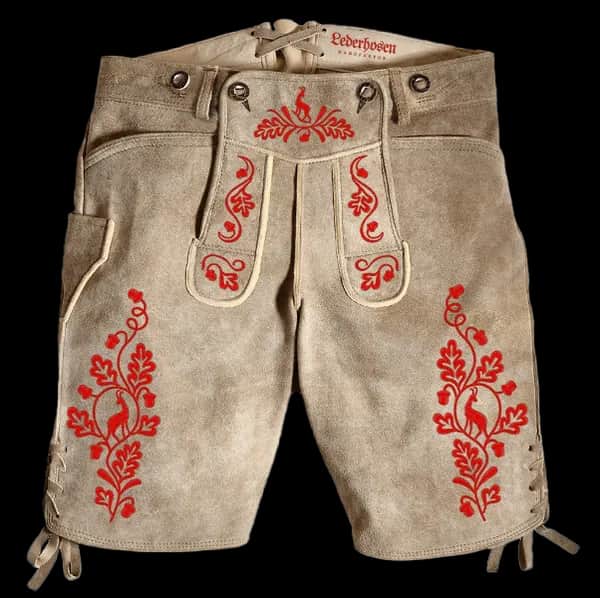 Exklusive Lederhosen mit personalisierten Initialen