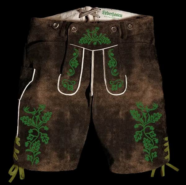 Hirschlederhosen mit personalisierten Stickereien