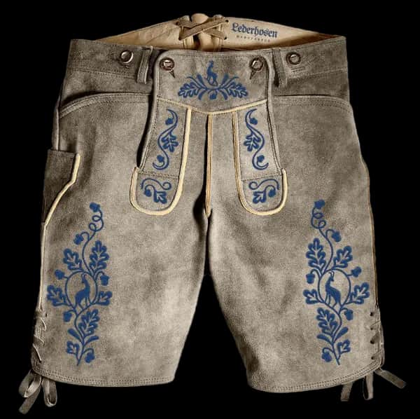 Personalisierte Lederhosen mit Initialen und Gravur