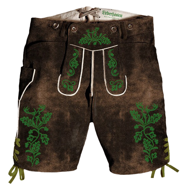 Hirschlederhosen mit personalisierten Stickereien